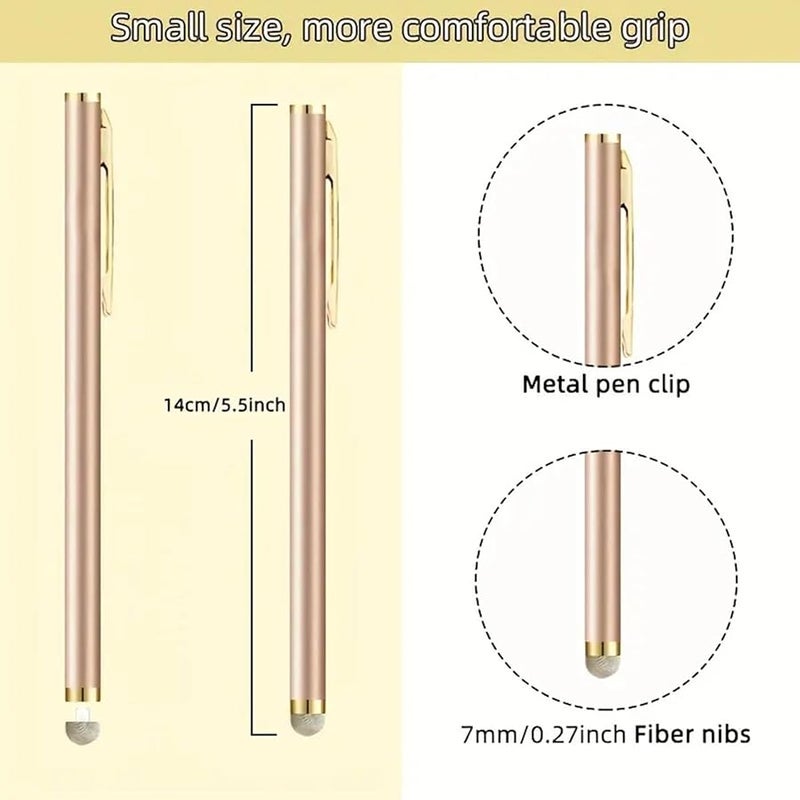 Gold Metal Stylus Pen with Conductive Tip for Drawing Note Taking Smooth Writing Tablet - Image 5